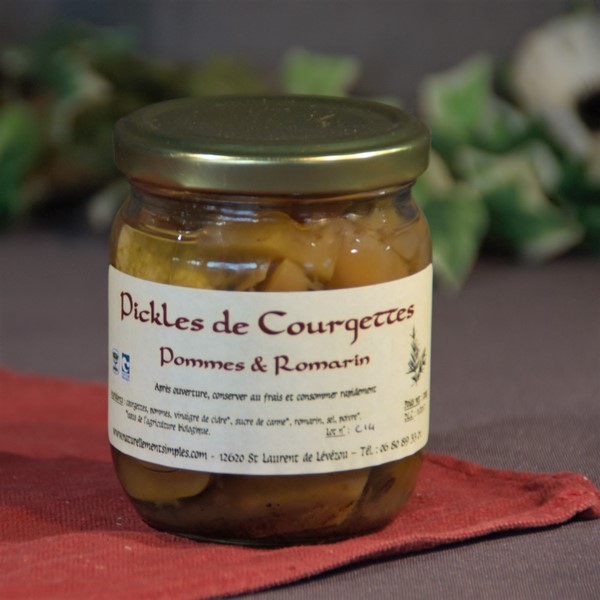 Pickles de Courgettes "Pommes & Romarin"