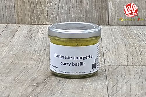 Tartinade courgette curry basilic