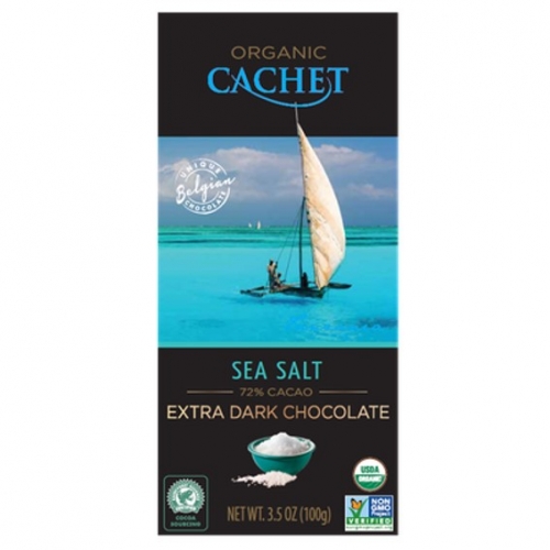 Tablette Chocolat Noir 72% de cacao, pointe de sel de mer