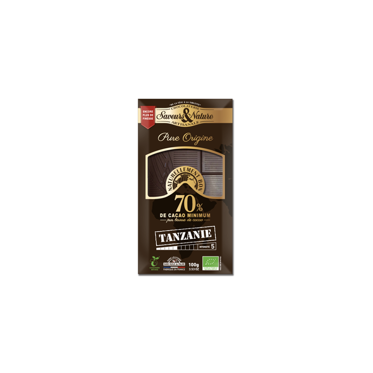 Tablette chocolat noir - 70% de cacao TANZANIE