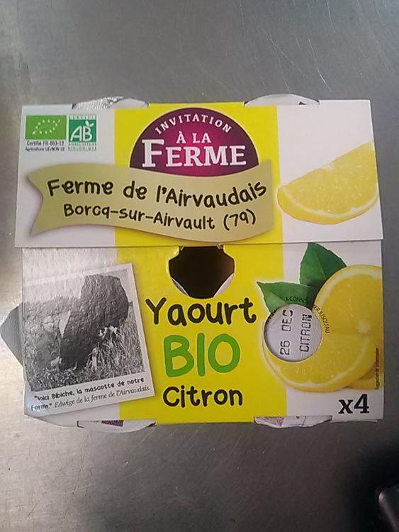 yaourt citron 4x 125 g Ferme de l'Airvaudais