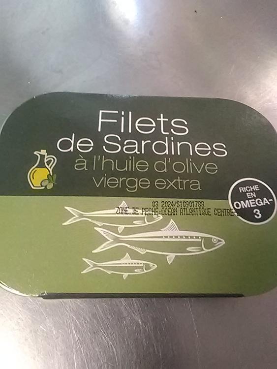 Filets de sardines à l'huile d'olive vierge extra