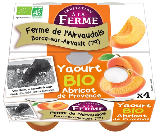 yaourt abricot 4x 125g Ferme de l'airvaudais