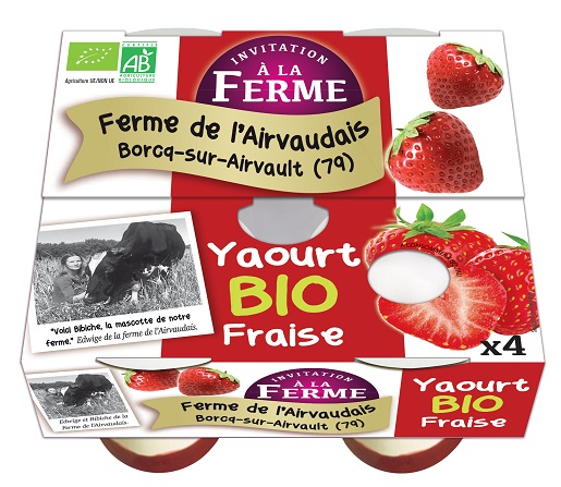yaourt fraise 4x 125g Ferme de l'airvaudais