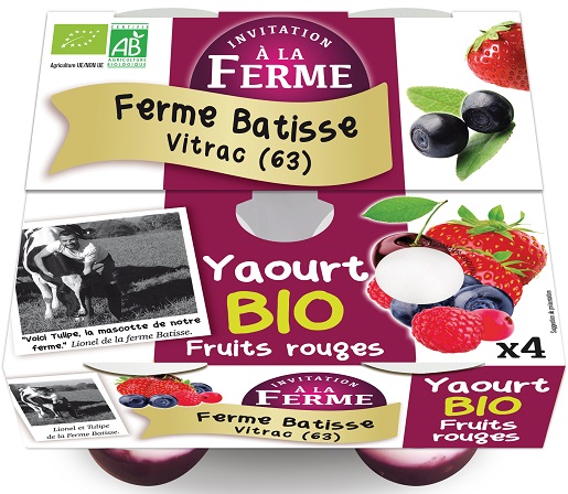 Yaourt Bio aux Fruits rouges 4x125g