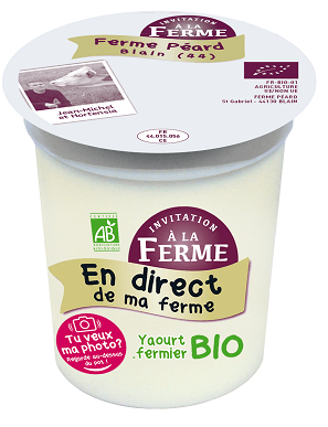 Pot individuel yaourt Ferme Péard - Invitation à la Ferme