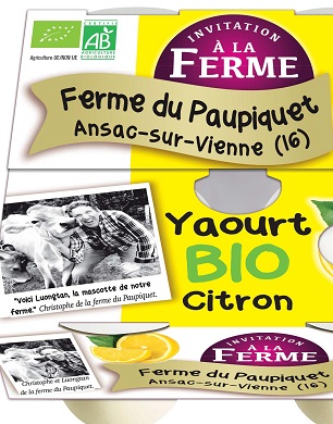 Yaourt citron - Ferme du Paupiquet