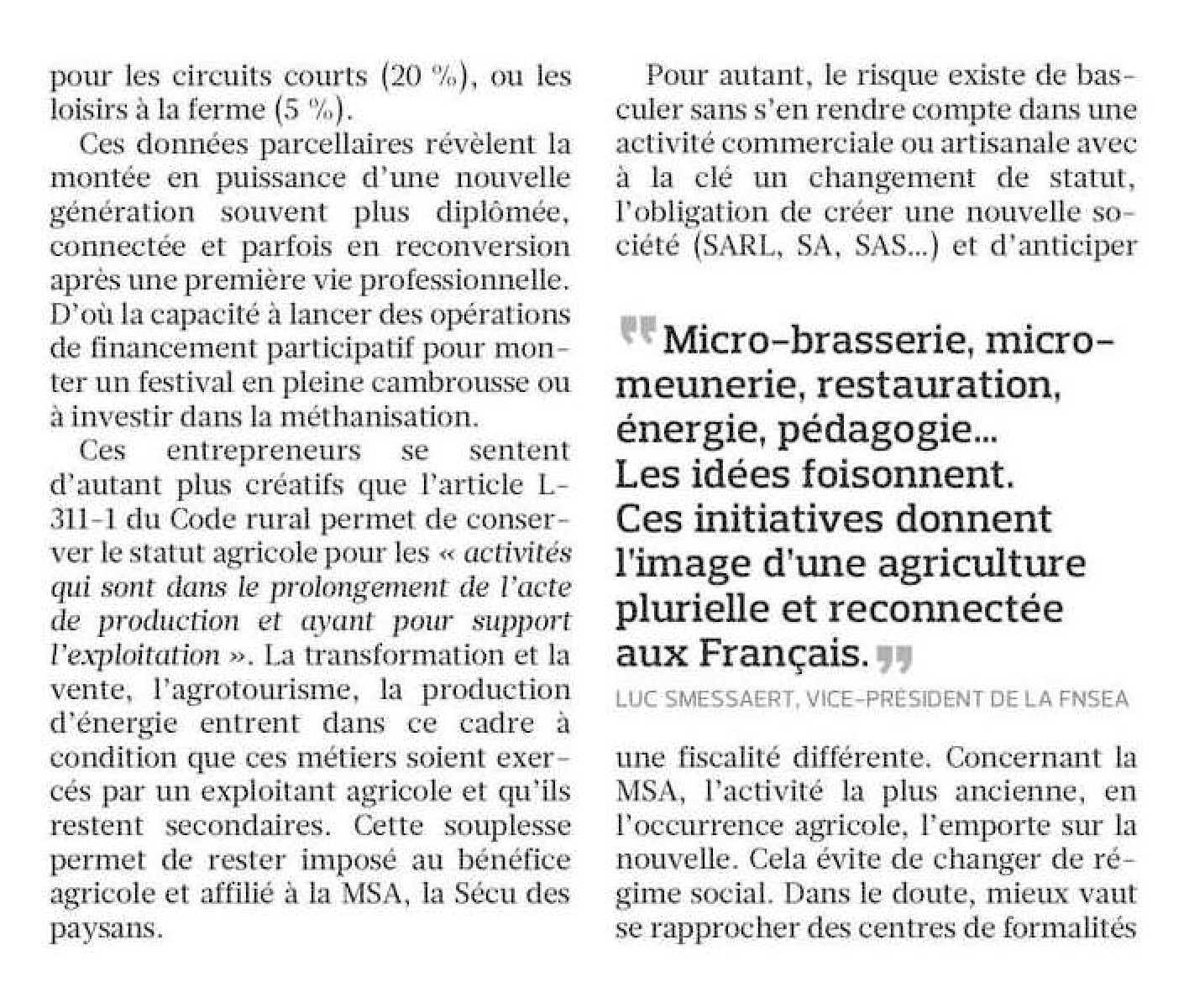 Article - Le Figaro Entrepreneurs
