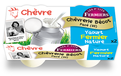 Pack yaourt de chèvre nature - Chèvrerie Bécot
