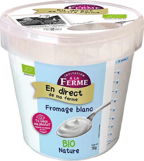 Seau Fromage Blanc 1kg - Invitation à la Ferme