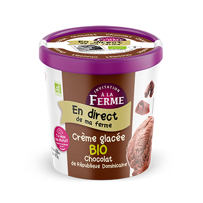 Crème glacée chocolat bio - Invitation à la Ferme