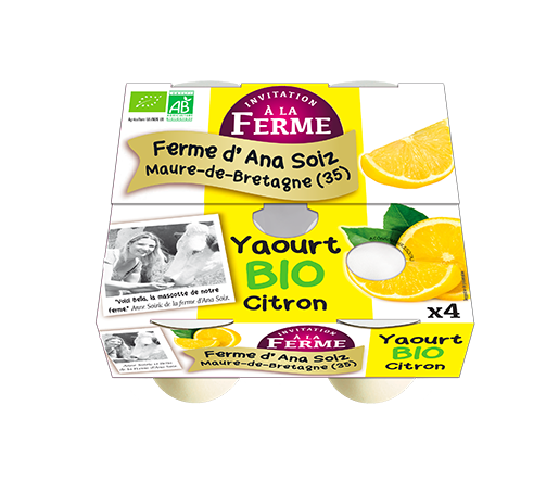 Yaourt Fermier et Bio  au citron