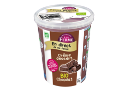 Crème dessert Bio au chocolat - Cacao équitable - Pot de 500g