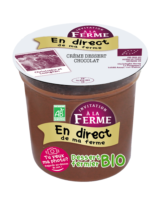 Crème dessert chocolat bio - 100g