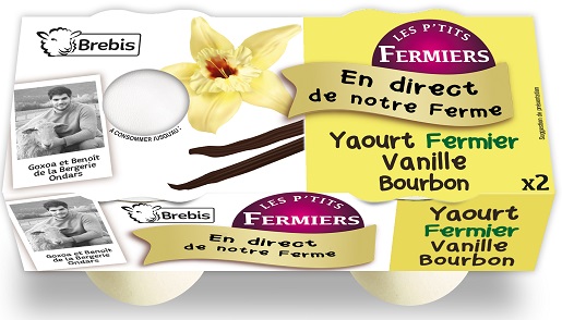 Yaourt fermier à la vanille Bourbon Brebis 2x125g