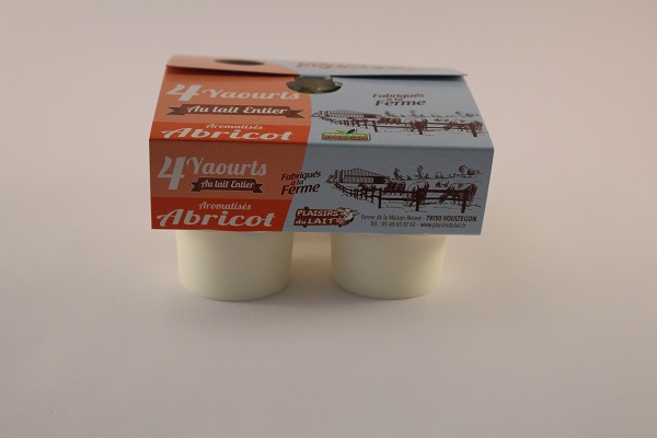 yaourt aromatisé lait entier abricot 100g