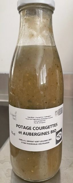 Potage Aubergine et Courgette 4.80 € 75 cl