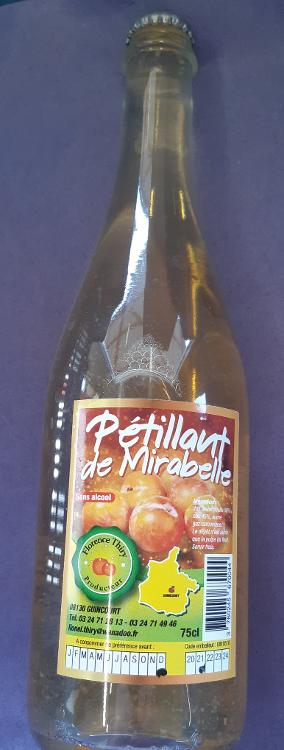 Nectar de mirabelle en pétillant avec mirabelles en 3 ème année de conversion BIO Florence et Lionel Thiry
