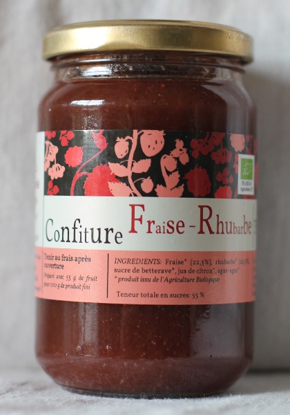 Confiture fraise-rhubarbe (petit pot)