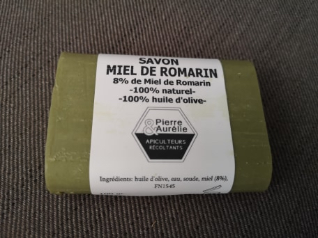 Savon artisanal - miel de romarin et huile d'olive