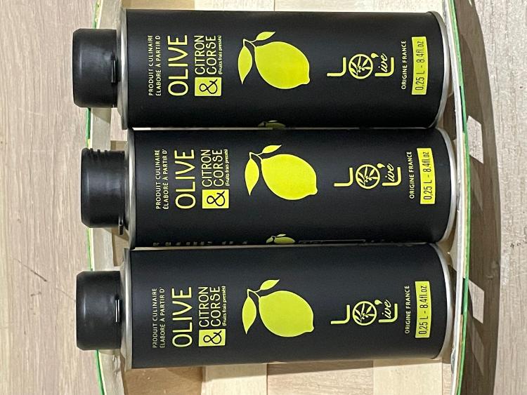 Huile Olives aromatisée au citron Maison Leydier 0,25lt