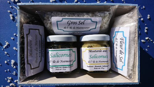 Cagette Saveurs du Marais - Gros sel - Fleur de sel - Salicornes - Moutardes aux Salicornes - Maceron