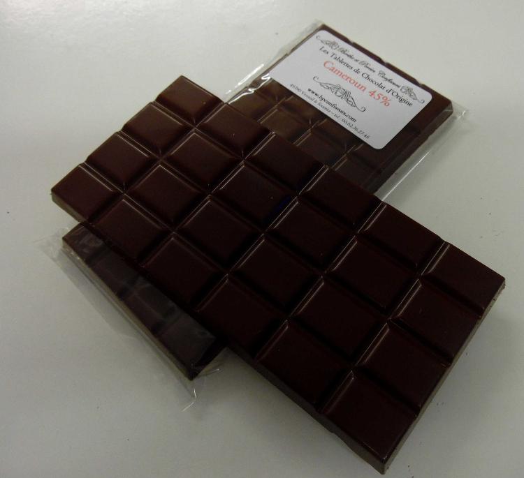 Tablette Chocolat Lait Du Cameroun 45% De Cacao