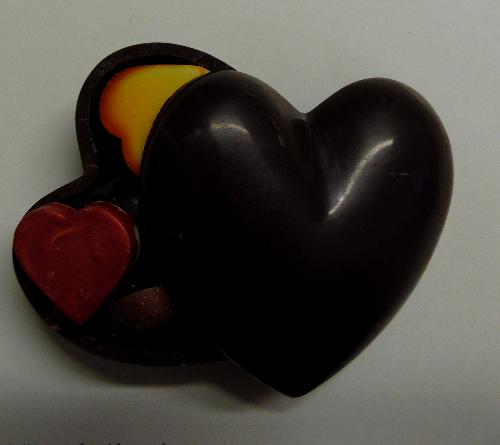 Coeur Garni St Valentin Chocolat Noir
