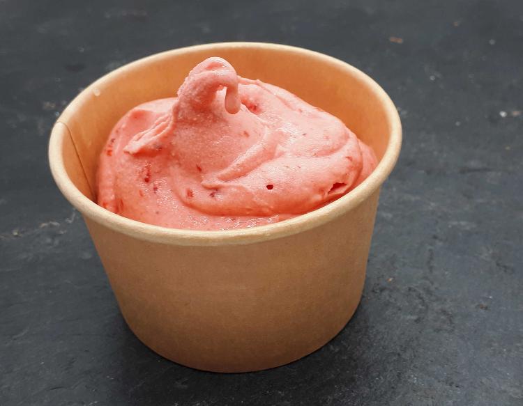 Sorbet plein fruit fraise - pot 80g BRION UNIQUEMENT