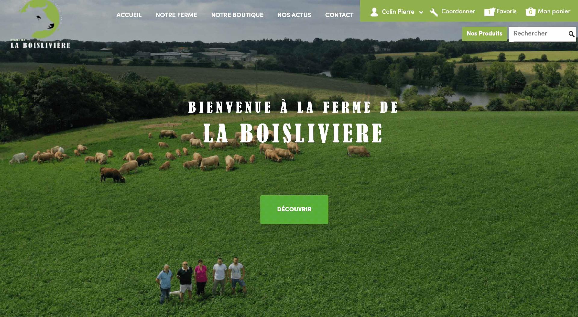 Nouveau site internet pour la Ferme de la Boislivière
