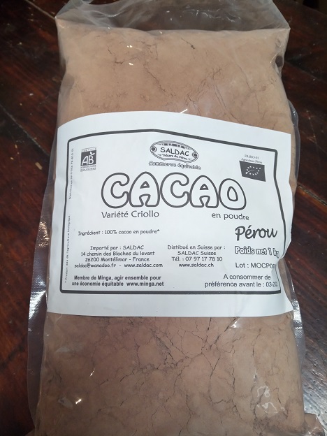 Cacao en poudre sans sucre - Bio - CACSAL1