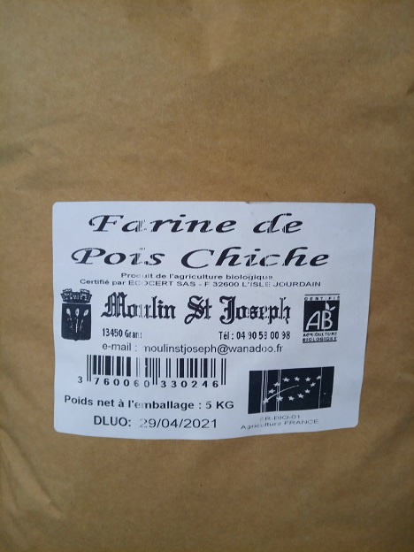 Farine de Pois chiche - Bio - Vrac - FPCMSJ5K
