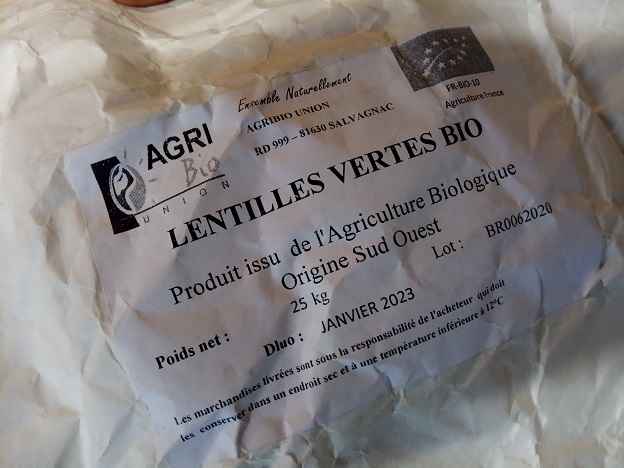 Lentilles Vertes - Bio  - Vrac - LENV5K