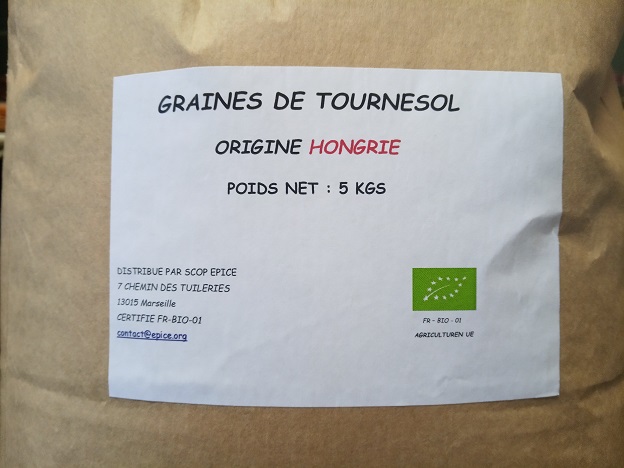 Graines de Tournesol - Bio - Vrac - GDTE5K