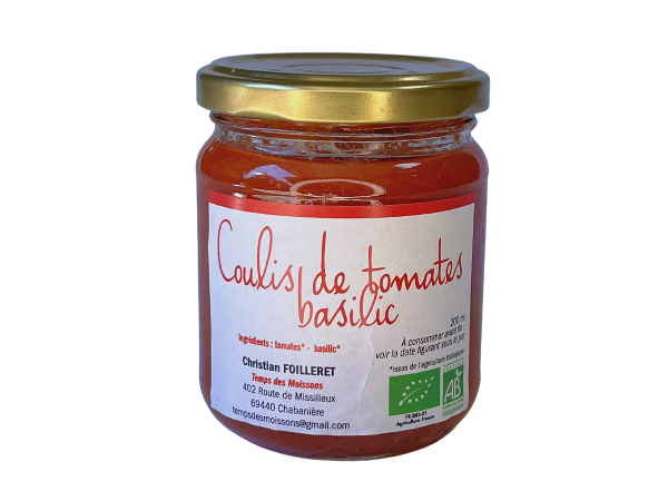 Coulis de tomates basilic
