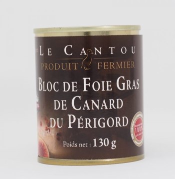 Bloc de foie gras de canard du Périgord 130g
