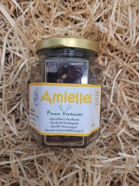 Amielles : Amandes caramélisées au miel de Mondragon