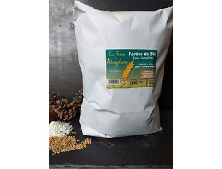 farine semi complete 5kg - la ferme de Marjolaine