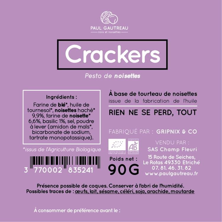 CRACKERS NOISETTES 100 gr
