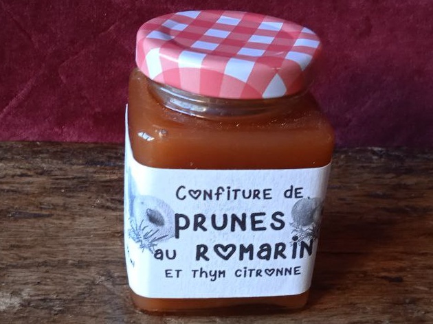 Confiture de prunes au romarin (120ml)