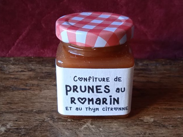 Confiture de prunes au romarin (60 ml)