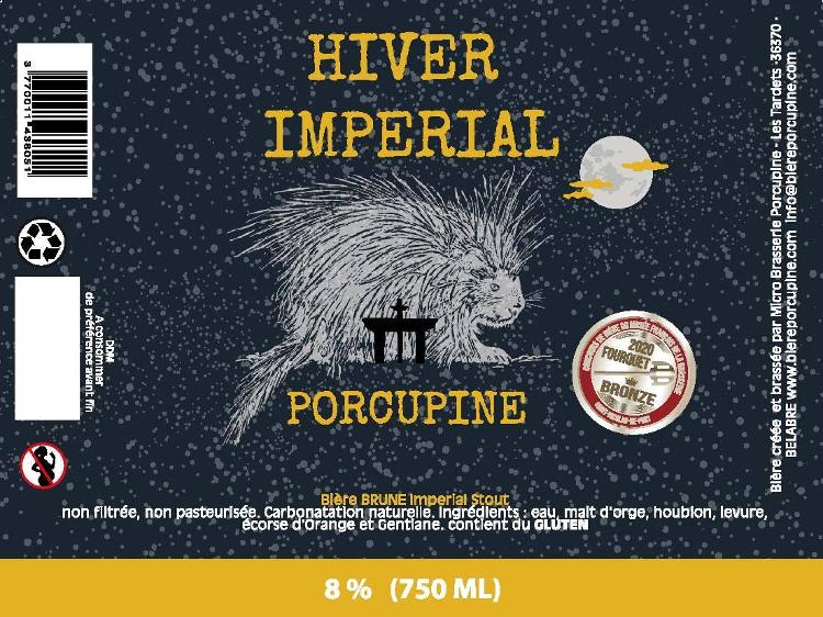 Bière Brenne Imperial 75cl- BRASSERIE PORCUPINE-Brasserie La Porcupine- retiré