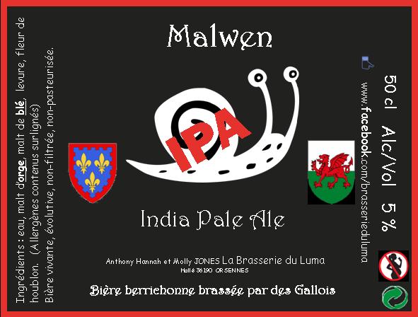 "Malwen" IPA Style Anglais 50cl x 3 Brasserie du Luma-LA BRASSERIE DU LUMA- retiré