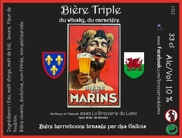"Biere des Marins" BIERE TRIPLE 10% 33CL X 3 Brasserie du Luma