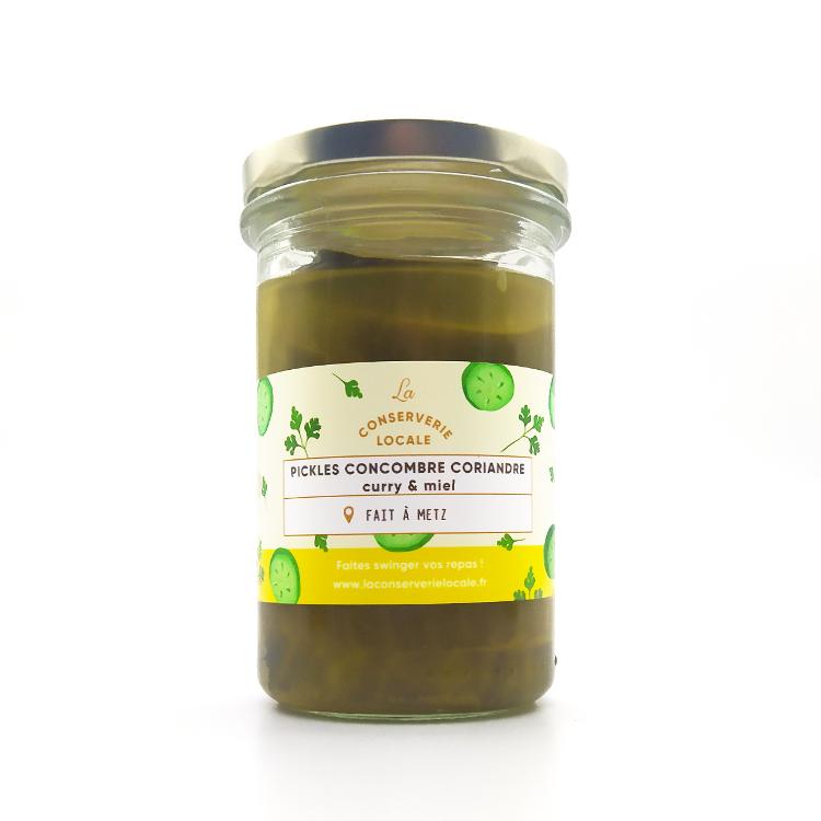 Pickles Concombre Coriandre Curry Miel 185g