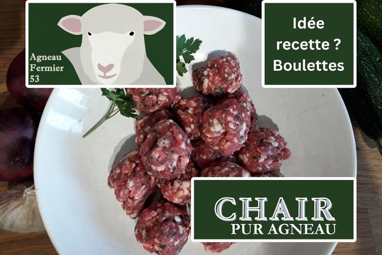 Livraison le 29 fév / 1 mar - 500g préparation viande d'agneau bio (farce, boulettes, burgers..😋)