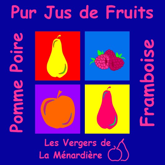 Jus de Pomme Poire Framboise - VERGERS DE LA MENARDIERE