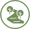 Logo pratique d'agroforesterie, arbres, biodiversité