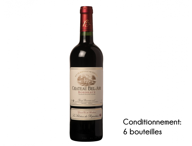 "Château Bel-Air"- AOC Bordeaux Rouge 2014 (caisse de 6 bouteilles)