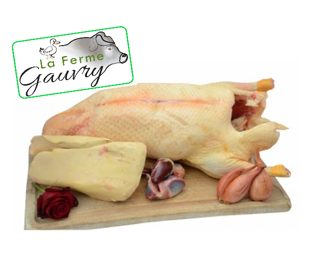 Canard gras entier éviscéré avec foie